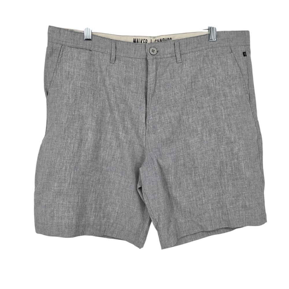 Freeworld Clothing Co Gray Walker Standard 8” Cotton Blend Chino Shorts Size 36